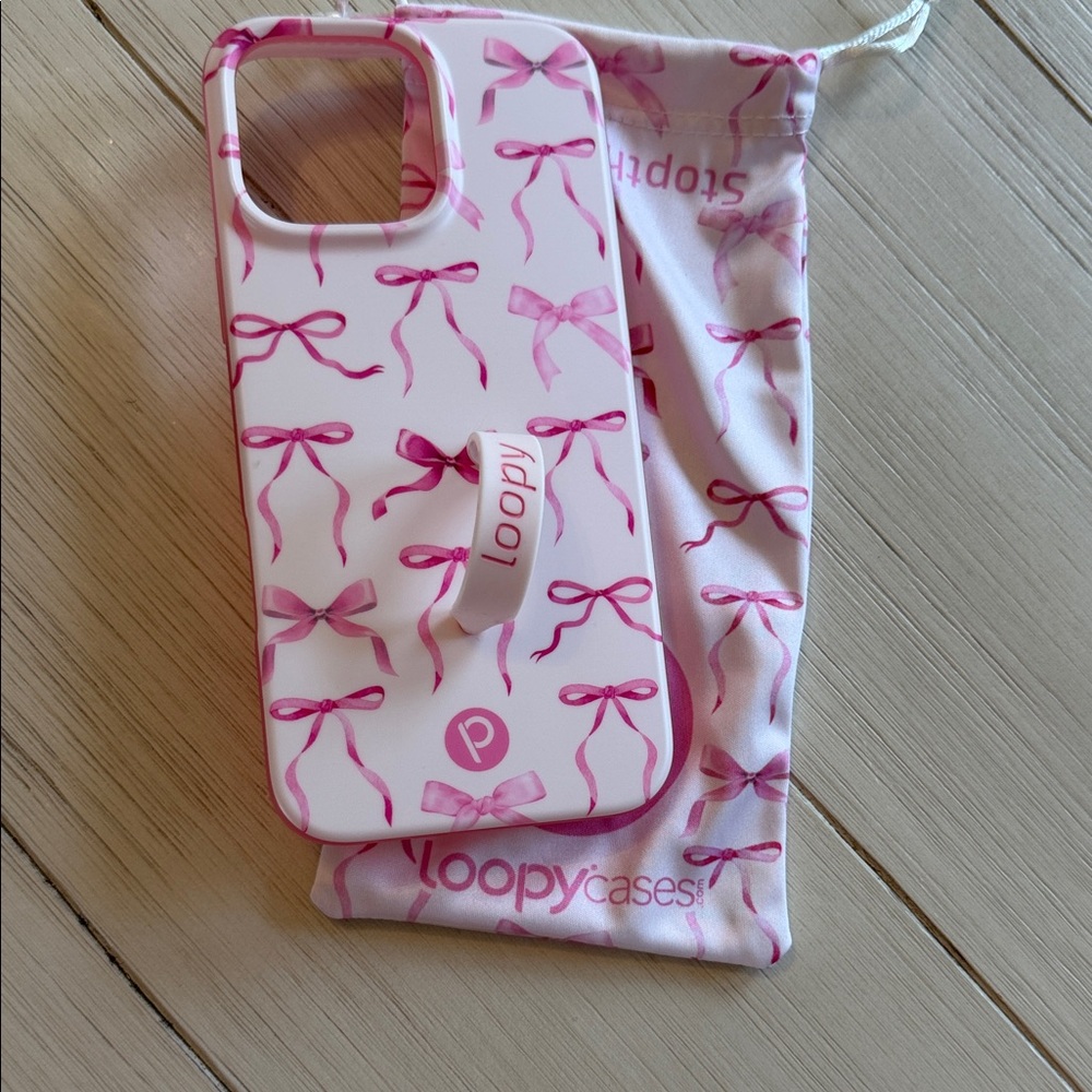 16 Pro Max Loopy Cases Pink Bow iPhone Case